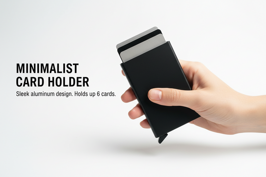 Smart minimalist thin  metal wallet card holder